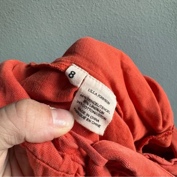 Rare Ulla Johnson Viola Jumpsuit in color Chili Fall Autumn Cotton Linen Tencel - Picture 10 of 10